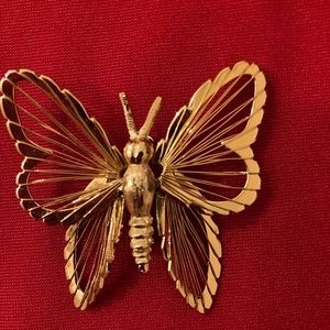 Monet vintage butterfly pin